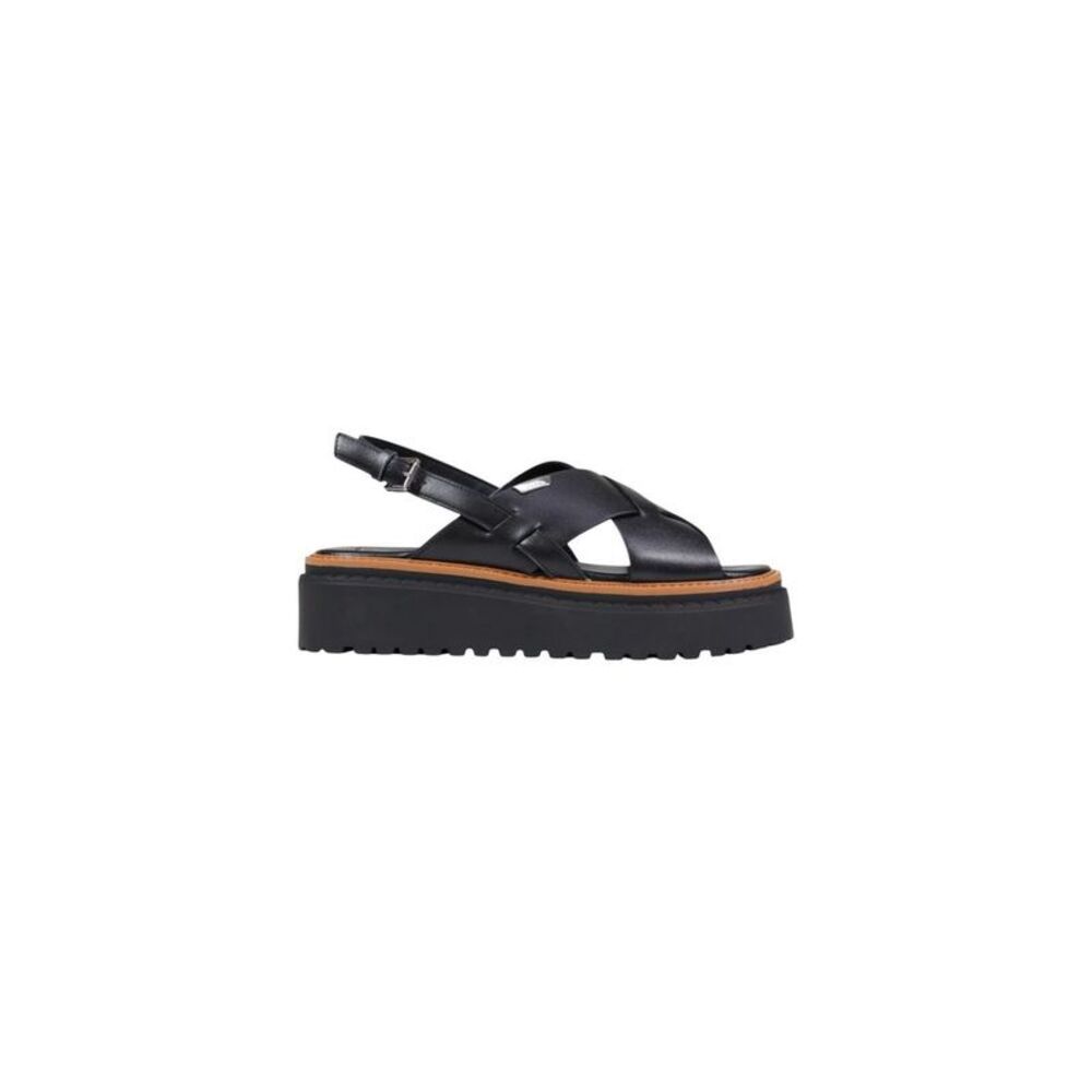 Liu Jo Black Leather Platform Women's Sandals